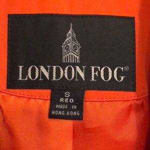 London Fog rain jacket orange size Small